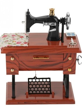 Newest Mini Vintage Retro Sewing Clockwork Music Bo