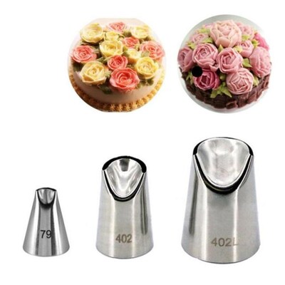 3pcs #79#40#402L Chrysanthemum Nozzles For Decorating Cake T