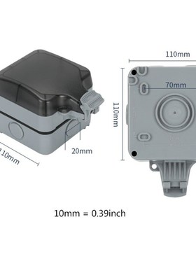 IP66 Weatherproof Outdoor Wall Power Socket 13A Single Stand