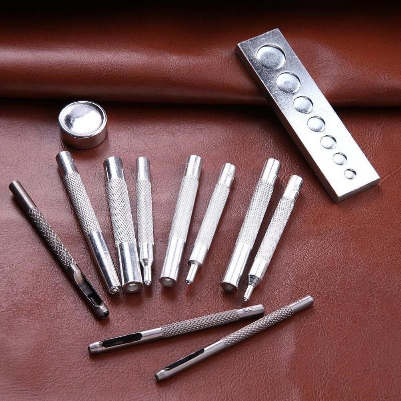 12pcs leather hand tools for leather works diy leather rivet