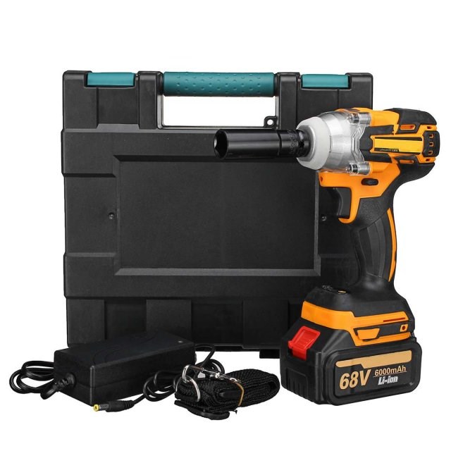 68V Cordless Electric Impact Wrench 1/2 inch Socket with one