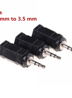 3 PCS Black 2.5mm Male to 3.5mm Female Audio Stereo headphon
