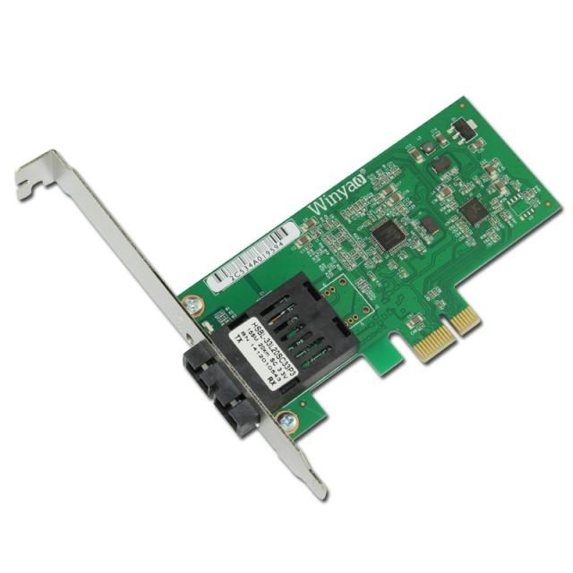 PCIe X1 Fiber Ethernet Card 100Mbps Single Mode SC 1310nm 20