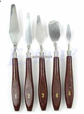 5pc Professional Stainless Steel Artist Painting Palette Kni
