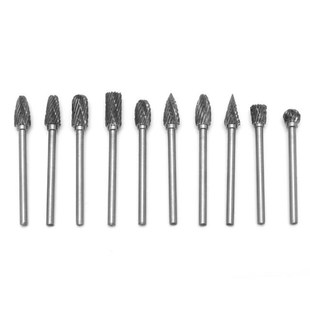 Carbide Dril 10Pcs Tungsten File Rasp Rotary Set Cutter