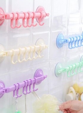 6 suction cups with hooks, free of nails, traceless kitchen