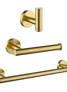 Stainless Steel Golden Bath Hardware Set Include Hand Towel