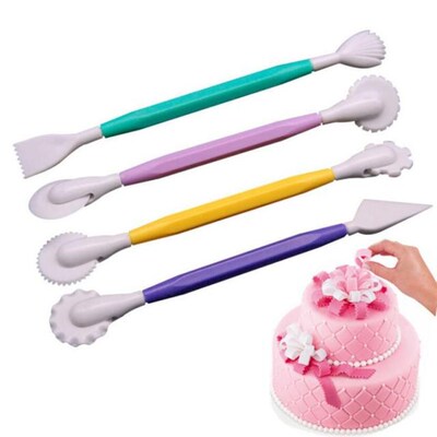 4pcs Fondant Cake Decorating Modelling Tools 8 Styles Flower