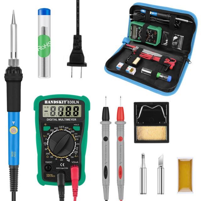 Electric 60W Soldering Iron Kit 200-450℃ Temperature Adjust