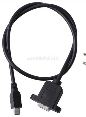 Printer Panel Mount Cable + Screw Mini USB 5 Pin Male to USB