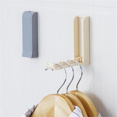 1PC Plastic Folding Clothes Hanger Wall Hook Closet Organize