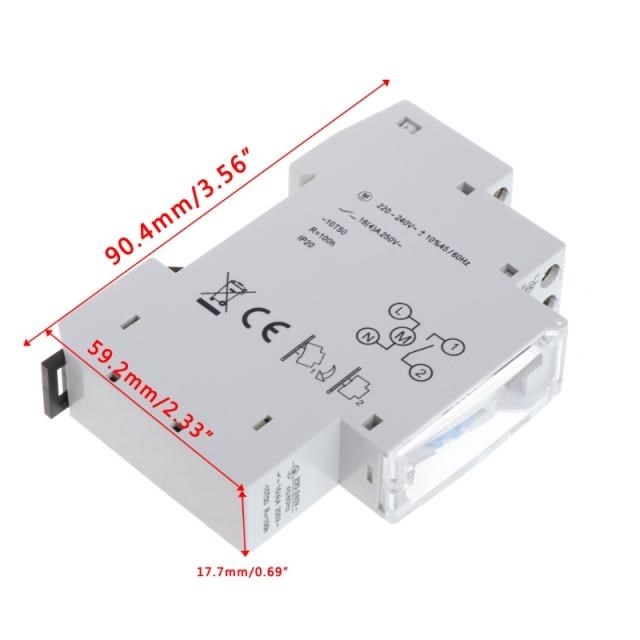 15 Minutes Mechanical Timer 24 Hours Programmable Din Rail T
