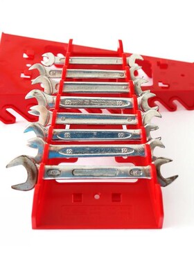 1 Pcs 9 Slot Wrench Holder Red Plastic Wrench Rack Standard