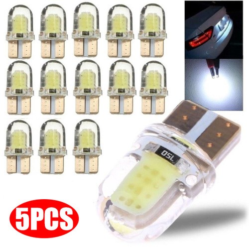 5Pcs LED W5W T10 194 168 W5W COB 4 SMD Led Parking Bulb Auto