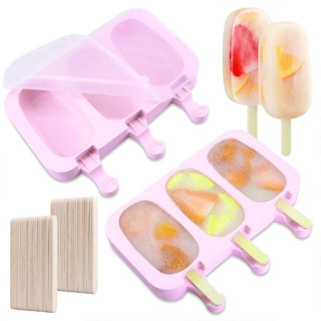 Ice Silicone Moulds with Lid Cream Frozen Dessert Moulds Cre