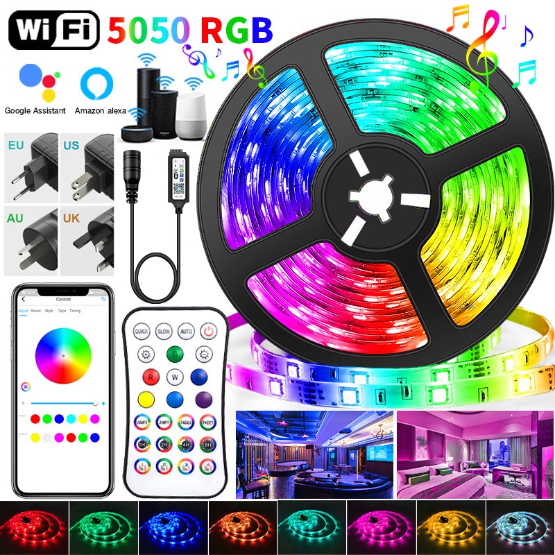 30M WIFI LED Strip Lights Bluetooth RGB Led light 5050 SMD F