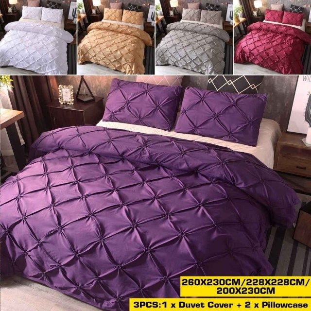 NEW Bedding Set of Duvet Cover Bed Sheet Pillowcases Single