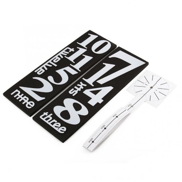 Modern DIY Large Wall Clock Kit 3D Mirror Surface Sticker fo