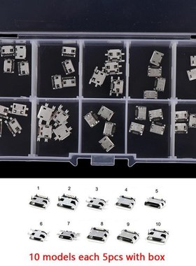10 Models Each 5Pcs/24 Models Each 10Pcs Micro USB Connector