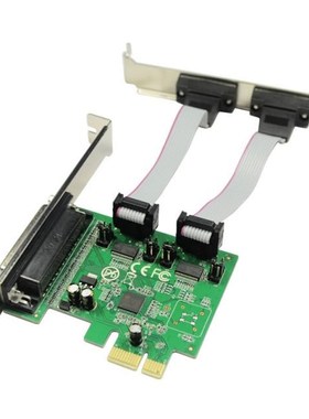 PCI-E to 2 port Serial DB9 RS232 + 1 port Parallel DB25 Prin