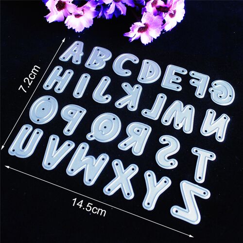 Alphabet Cutting Dies Stencils DIY Scrapbook Album Paper Car