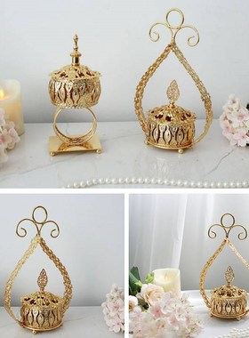 Arabian Incense Burner Bakhoor Portable Censer Small Golden