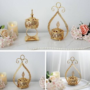 Arabian Incense Burner Bakhoor Portable Censer Small Golden