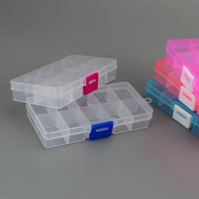 10 Grids Transparent Storage Box Organizer Pill Jewelry Bead