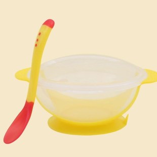 Temperature Sensing Feeding Spoon Child Tableware Food Bowl