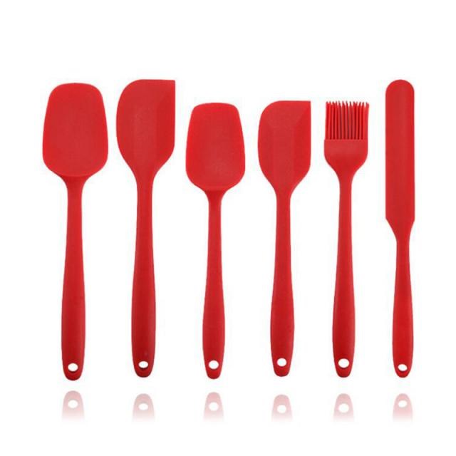 6pcs Silicone Spatula Non-Stick Heat-Resistant Spatulas Turn