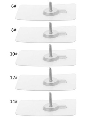 1 Pc Silver Strong Self Adhesive Screw Hook Wall Mouted Stai