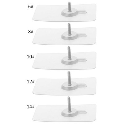 1 Pc Silver Strong Self Adhesive Screw Hook Wall Mouted Stai