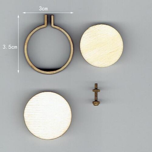 1PCS  Mini Wooden Hoop/Ring Embroidery Frame Cross Stitch Se