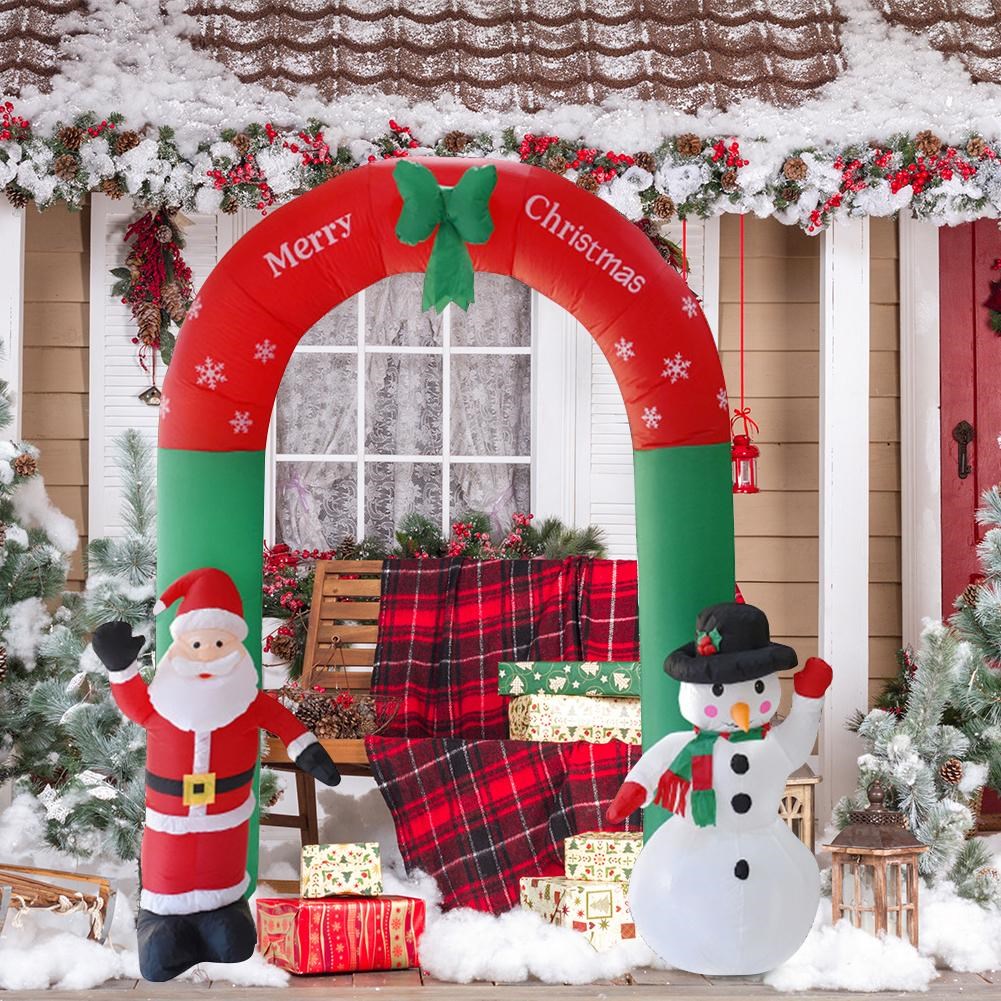 2.4m Inflatable Arch Santa Claus Snowman Christmas Outdoors