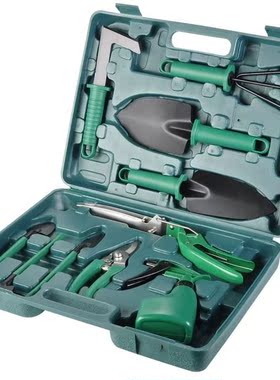 10-piece Multi-use Garden Tool Set Pruner Rake Shovel Grass