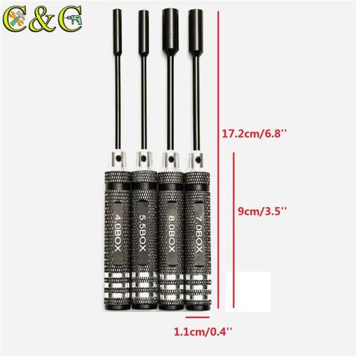 4pcs/set Metal Hex NUT Key Socket Screw Driver Wrench 适用于