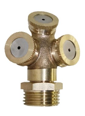 Adjustable 3 Hole Brass Spray Misting Nozzle Garden Sprinkle