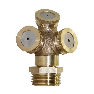 Adjustable 3 Hole Brass Spray Misting Nozzle Garden Sprinkle