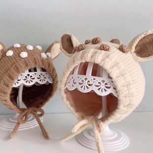 Baby Ear Protection Cap Pullover Cap Double Layer Deer Ear W