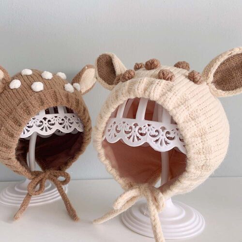 Baby Ear Protection Cap Pullover Cap Double Layer Deer Ear W
