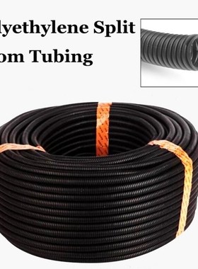 50Ft Split Wire Loom Conduit Sleeve Tube Polyethylene Black