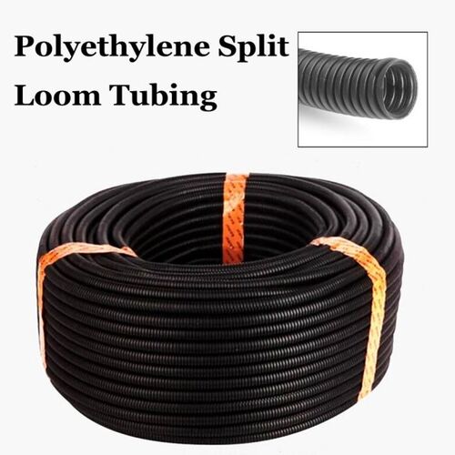 50Ft Split Wire Loom Conduit Sleeve Tube Polyethylene Black