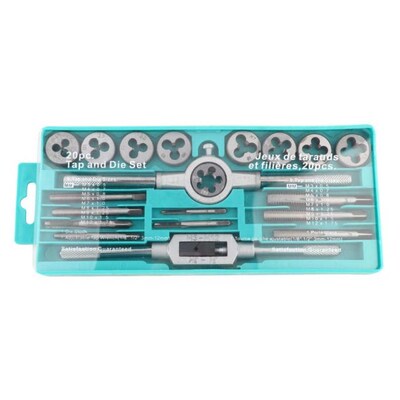 20pcs Metric Thread Tap Die Set Alloy Portable High Hardness