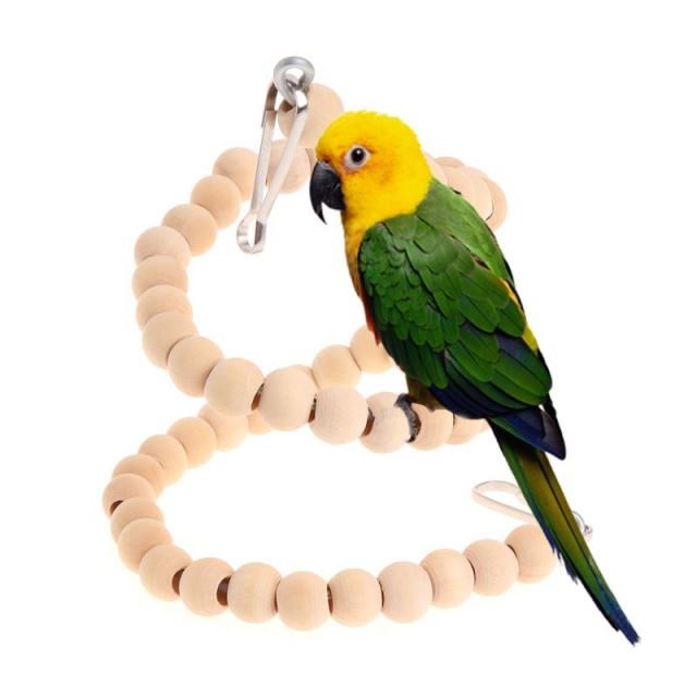 Spiral Ladder Parrot Toys Swing Perch Stand Holder Hanging C