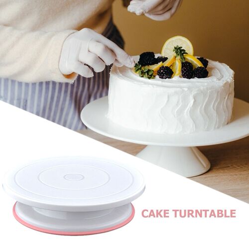 Anti Slip Cake Plate Turntable Rotating Round Cake Stand Rot
