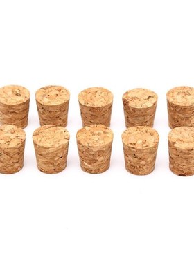 10Pcs Tapered Wine Cork Natural Wood Corks Sealing Wine Stop