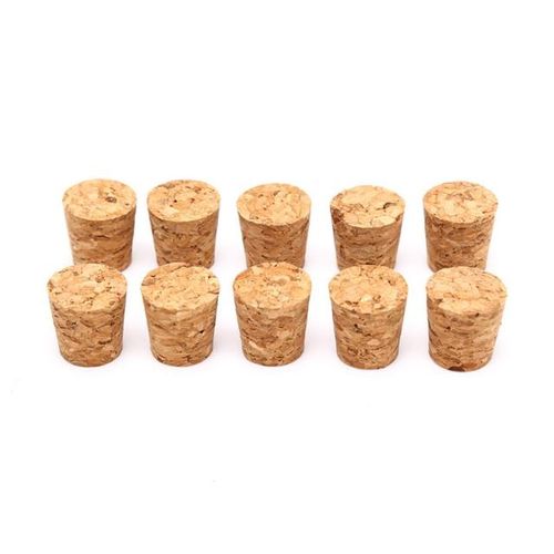 10Pcs Tapered Wine Cork Natural Wood Corks Sealing Wine Stop