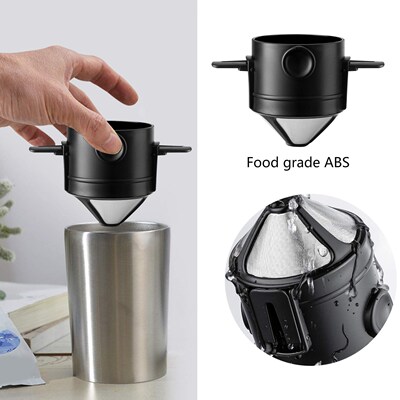 Pour Over Coffee Filter Portable Stainless Steel Reusable Co