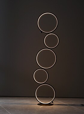 Modern Ring Touch Switch LED Floor Lights Art Interior Decor