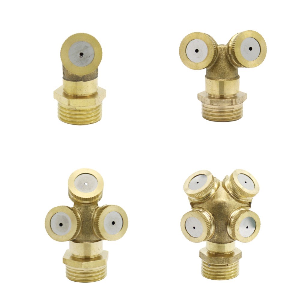 Adjustable Brass Spray Misting Nozzle with 1/2 Inch Male Thr